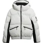 Superdry Superdrytil kvinder. WS110179A Bomberskijakke med hætte hvid (S), Casual, Polyester