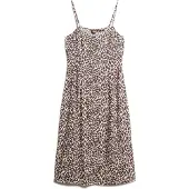 Superdry Superdrytil kvinder. W8011566A Cami-kjole med print, beige (S), Casual, Dyreprint, Viscose, Uden ærmer/stropper