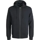 Jack & Jones Plus Size Ensfarvet Hættetrøje Med Lynlås