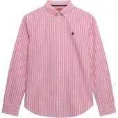 Superdry Superdrytil kvinder. W4010565A Slim fit oxfordskjorte pink (S), Casual, Bomuld, Lange ærmer