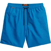Superdry Superdrytil mænd. M3010246A Premium broderet badedragt 43,2 cm blå (XL), Badetøj, Genanvendt polister, Bæredygtig