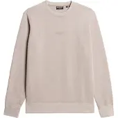 Superdry Superdrytil mænd. M2014007A Sweatshirt med rund hals og beige mikrologo print (XXL), Casual, Bomuld