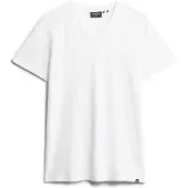 Superdry Superdrytil mænd. M1011889A Flammet T-shirt med V-udskæring, hvid (XXL), Casual, Bomuld, Korte ærmer