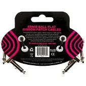 Ernie Ball P06220 3" Flat Ribbon Patch Cable 3-Pack