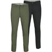 Jack & Jones Lærredsbukser 'Macro Dave' pastelgrøn / sort