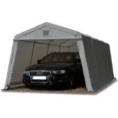 TOOLPORT 3,3x6,2m, Garagetelt, PE-teltdug, grå