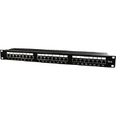 Gembird NPP-C524-002 - Patch panel med kabelstyring - CAT 5e - STP - sort - 1U - 19 - 24 porte