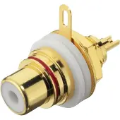 Monacor T-710GI, RCA jack, Sort, Guld, Rød, Metal, Guld