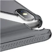 Itskins NANO // GEL Zero Gel - Bagsidecover til mobiltelefon - termoplastisk polyuretan (TPU), Impacthane - sort, gennemsigtig - 6.5 - for Apple iPh