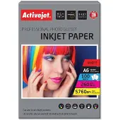 ActiveJet AP6-260GR100, Hvid, Glans, 260 g/m², Inkjet, A6, Resin