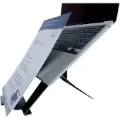R Go Tools R-Go Document laptop stand Riser - Stander til notebook - ergonomisk foldning og justerbar, med dokumentholder, AGR-certificeret - 10 - 22 - sort