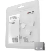 Lindy USB-portlåsesæt hvid 10 dele uden nøgle, 40464