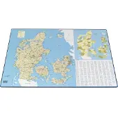 Bantex Skriveunderlag Danmarkskort med postnumre 40x65cm 4155