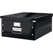 Leitz Click & Store WOW Large opbevaringsboks, 85% recirkuleret karton Sort