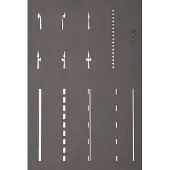 Noch Street Marking Templates, N (1:160), Grå