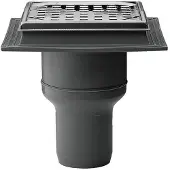 Purus Maxiflex 75 mm afløbsskål til beton, uden studs, lodret