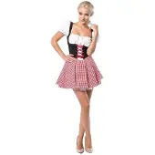 Usorteret Dirndl Eva, rød og sort