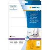 Herma Special - Papir - mat - permanent selvklæbende - belagt - hvid - 192 x 61 mm - 90 g/m² - 100 etikette(r) (25 ark x 4) etiketter til filmapper