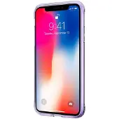 Itskins NANO // DUO Zero Gel 2 in 1 - Bagsidecover til mobiltelefon - termoplastisk polyuretan (TPU), Impacthane - gennemsigtig, lyselilla - 5.8 (pakke med 2) - for Apple iPhone X, XS