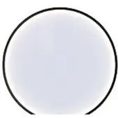 Dansani Moon rammespejl Ø75 cm med LED lys, sort