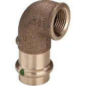 Viega Sanpress vinkel ¾x22mm 90 grader af rødgods, SC-Contur muffe/muffe