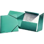 Esselte 3-klap elastikmappe FSC A4 Grøn - (25 stk.)