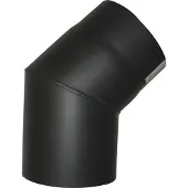 KIERULFF 130 mm Metalbestos Sorte røgrør knærør 45°