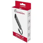 Axagon Speedster 4 SuperSpeed USB-C 10 Gbps-hub med 4 USB-porte USB hub - USB 3.2 - 4 ports - Sølv