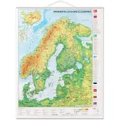 Naga Plakat Skandinavienskort 97x67 cm