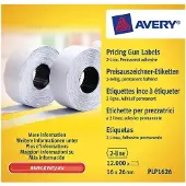 Avery Prisetiket PLP1626 hvid 26x16 mm permanent klæbende - (12.000 etiketter)