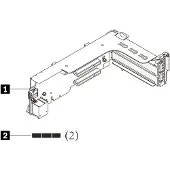 Lenovo ThinkSystem 2U x16/x8/x8 PCIe G4 Riser 1/2 Kit - Udvidelseskort