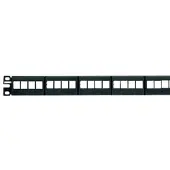 Panduit NetKey Modular Faceplate Patch Panel - Patch-panel - sort - 1U - 19 - 24 porte