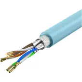 UNITEK C18121BL Cat6a S/FTP Installationskabel 305m (Blå) – 10 Gbps Netværkskabel på Tromle