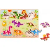 Tooky Toy Træpuslespil Dinosaurer Former