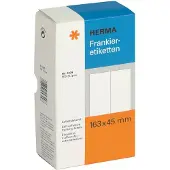 Herma Franking labels - Selv-klæbende - hvid - 163 x 45 mm 500 etikette(r) (250 ark x 2) frankeringsmærkater