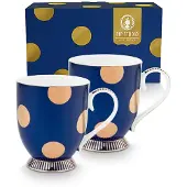 Pip studio Set/2 Mug L DotDelight Navy