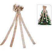 Usorteret Slowmoose juleknude til gran elfenben 130x33 cm