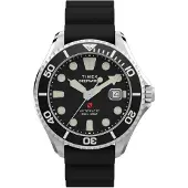 Timex Analogt ur 'Deepwater Meridian' sort / sølv