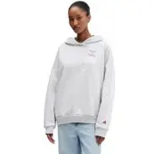 Adidas Dame 3 striber Studio Hættetrøje Light Grey Heather