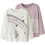 Name it Bluser & t-shirts 'NMFVALIANE' blå / guld / lilla / hvid