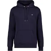 Gant Ganttil mænd. 2007058 Shield hættetrøje navy (M), Casual, Bomuld, Lange ærmer, Blå