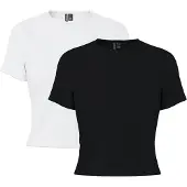 Pieces Shirts 'PCAmelia' sort / hvid