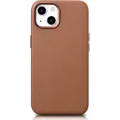 ICarer case i læder til iPhone 14 Plus (kompatibel med MagSafe) brun