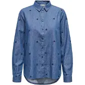 JDY Bluse 'JDYLOVE' blue denim