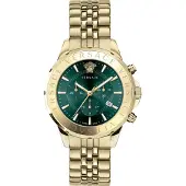 Versace Herreur VEV600619 Chrono Signature Grøn/Gul guldtonet stål
