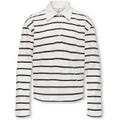 ONLY GIRLS Bluser & t-shirts kastaniebrun / hvid