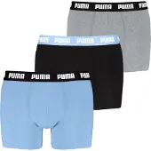 Puma Boxer Briefs (3-Pack) Men, Clothing, Grey Melange/Light Blue, 5