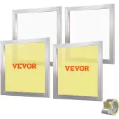 Vevor serigrafisæt Silketryksramme 20x20in 110 Count Mesh 4 stk.