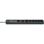 Brennenstuhl Secure-Tec 19.500A - Strømstødsbeskytter - 3500 Watt - output-stikforbindelser: 8 - antracit (sort)