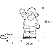 Luca Lighting Julebordlampe Julemand inkl. LED med timer - Infinidade